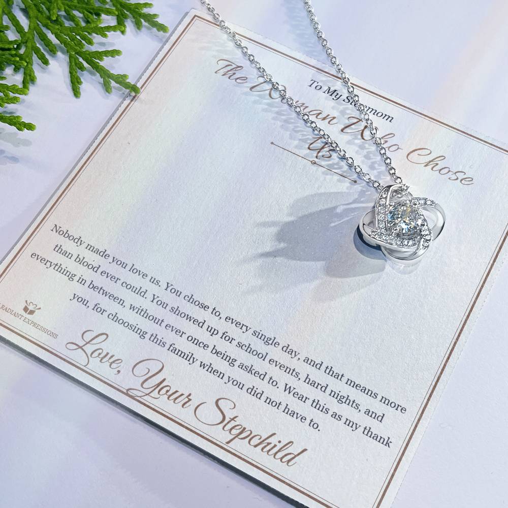The Woman Who Chose Us - Love Knot Necklace for Stepmom