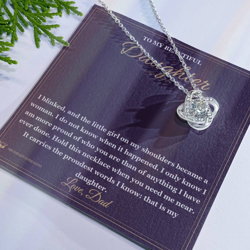 A Woman Now - Love Knot Necklace for Daughter