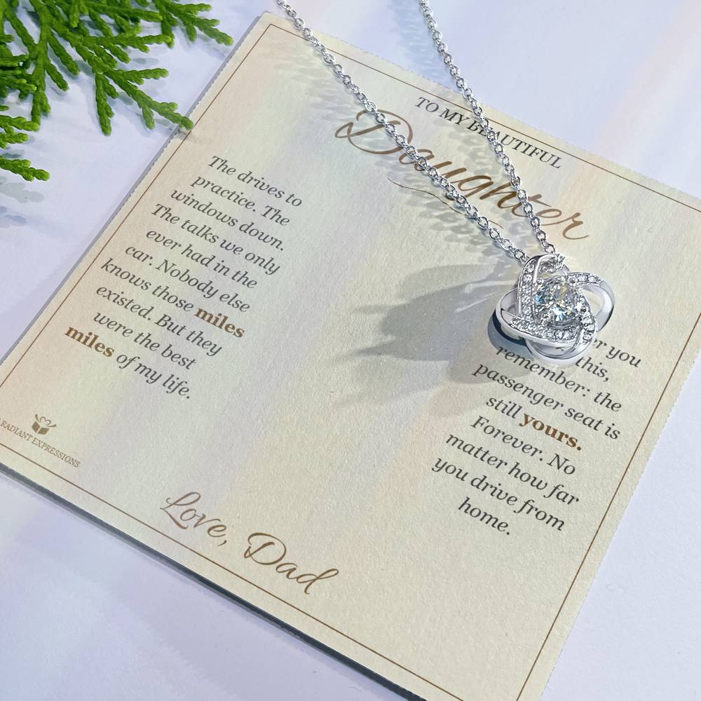 The Passenger Seat - Love Knot Necklace for Daughter - personalized keepsake gift from SKH Radiant Expressions