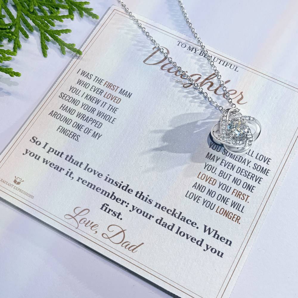 The First Man - Love Knot Necklace for Daughter