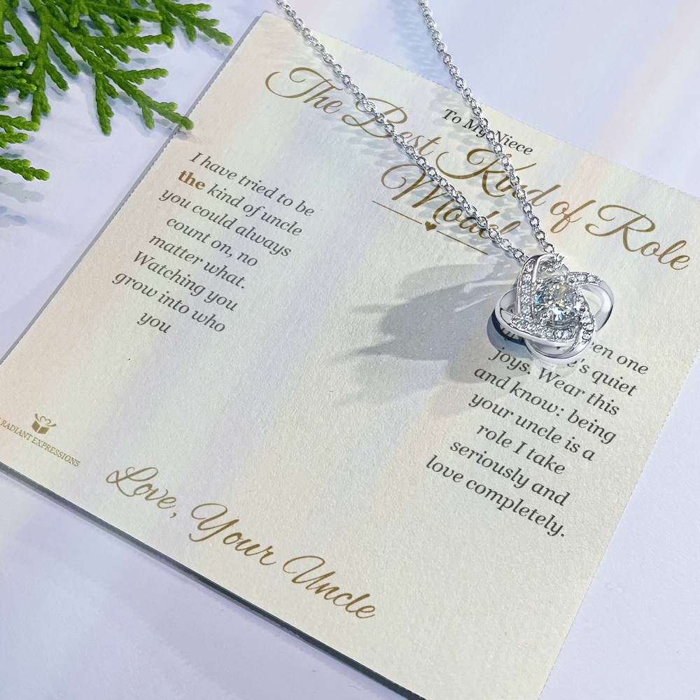The Best Kind of Role Model - Love Knot Necklace for Niece - personalized keepsake gift from SKH Radiant Expressions