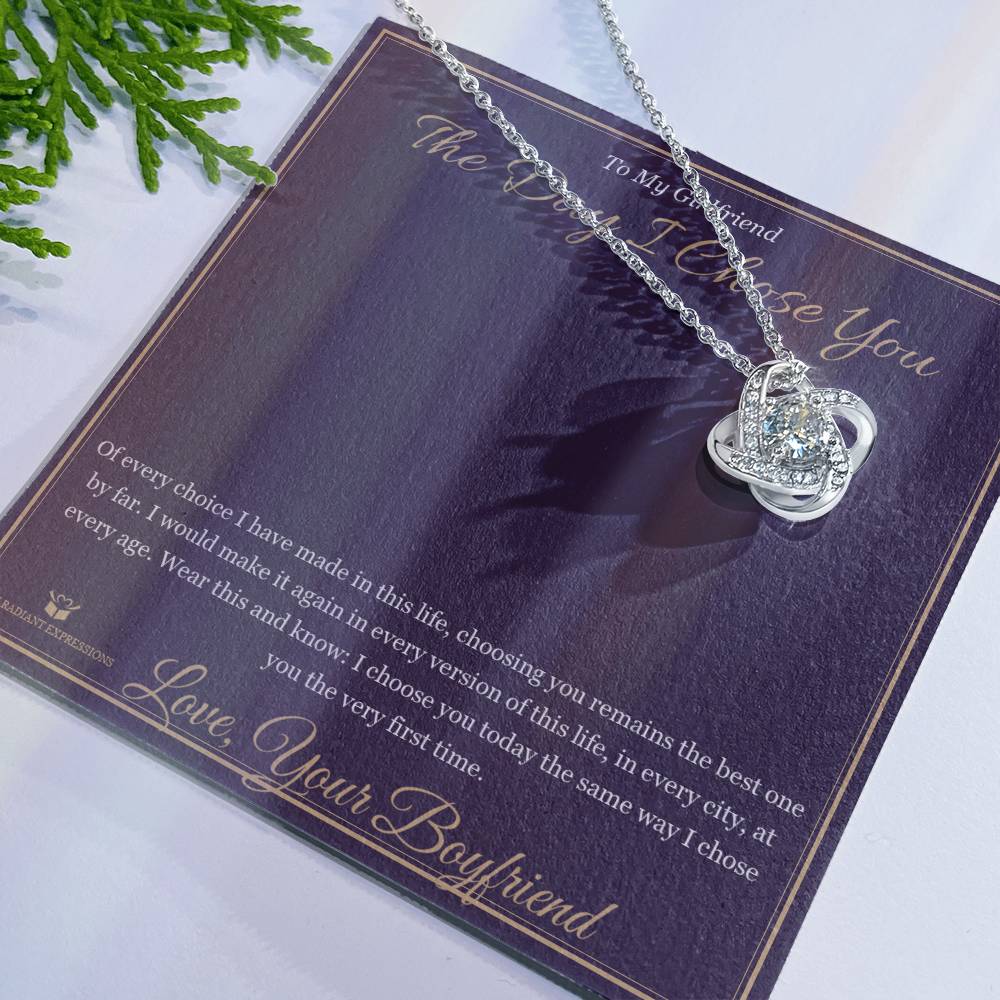 The Day I Chose You - Love Knot Necklace for Girlfriend