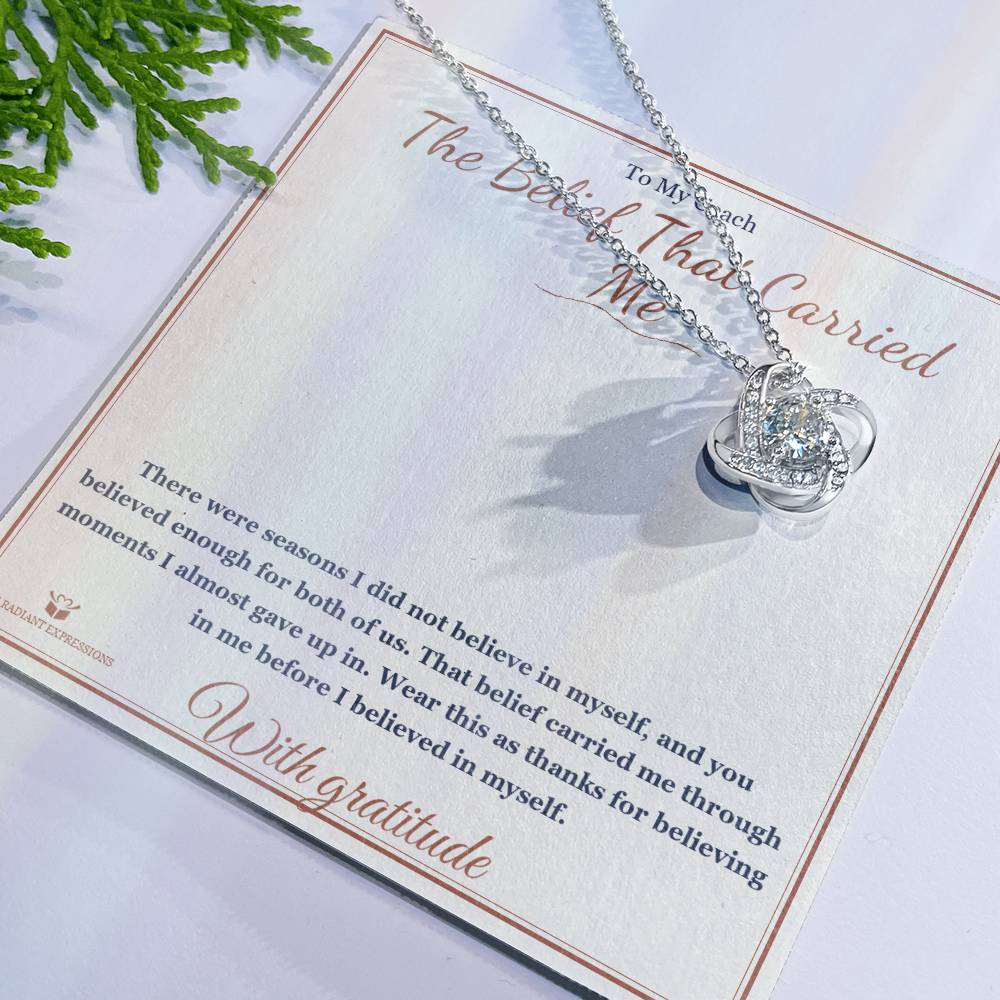The Belief That Carried Me - Love Knot Necklace for Coach