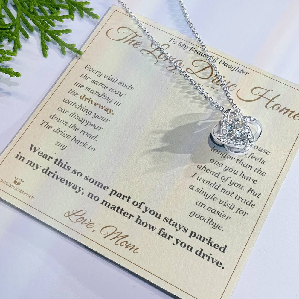 The Long Drive Home - Love Knot Necklace for Daughter - personalized keepsake gift from SKH Radiant Expressions