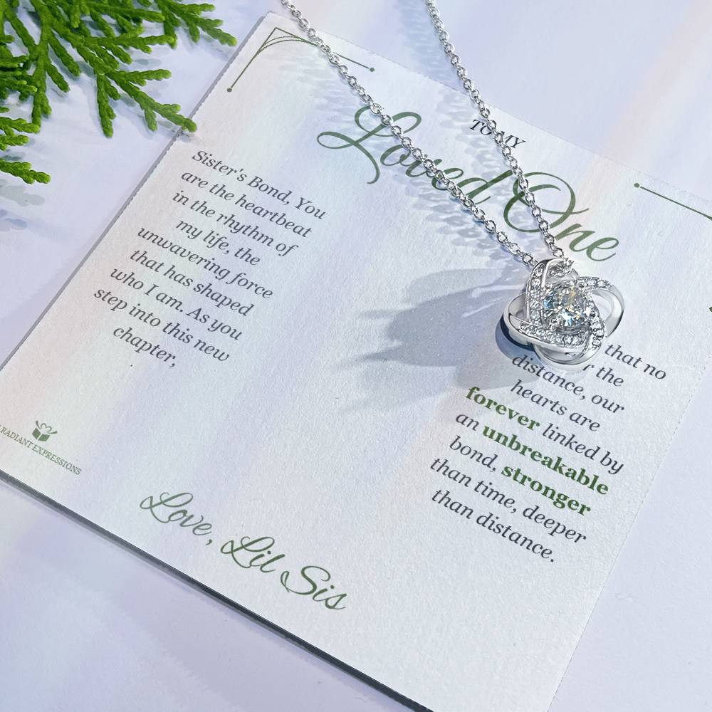 Sister's Bond - Love Knot Necklace for Daughter