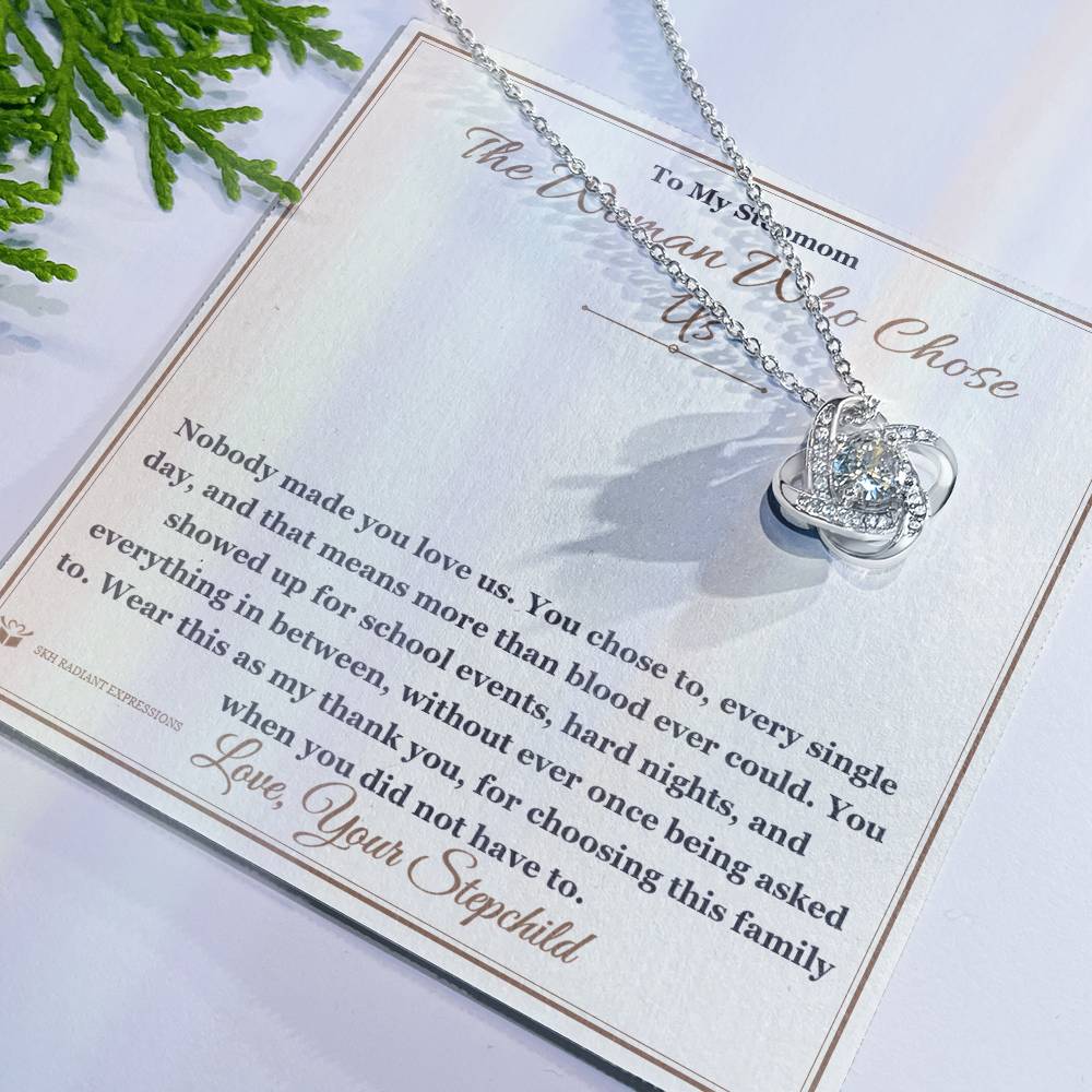 The Woman Who Chose Us - Love Knot Necklace for Stepmom