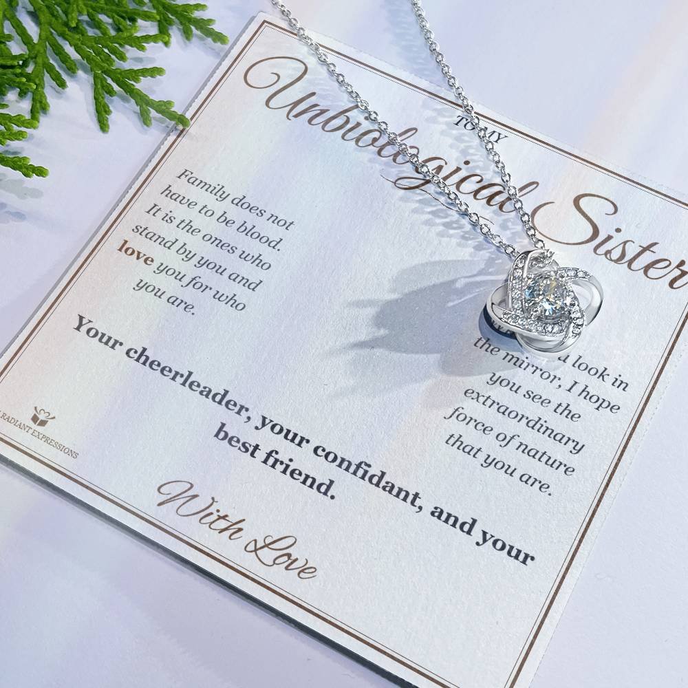 A Bond Beyond Blood - Love Knot Necklace for Sister