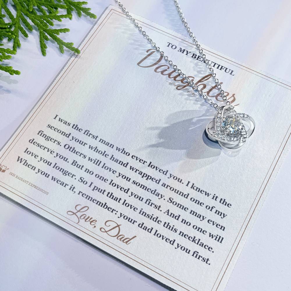 The First Man - Love Knot Necklace for Daughter