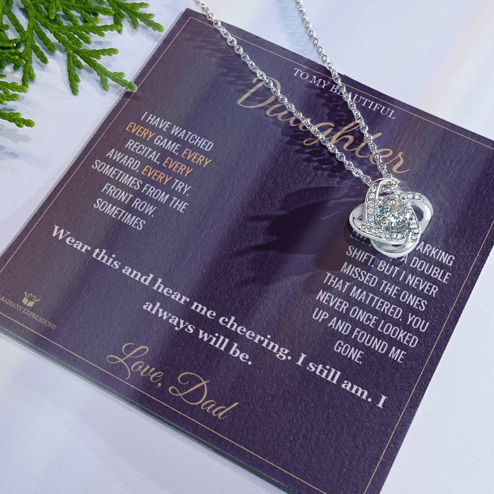 Your Loudest Fan - Love Knot Necklace for Daughter