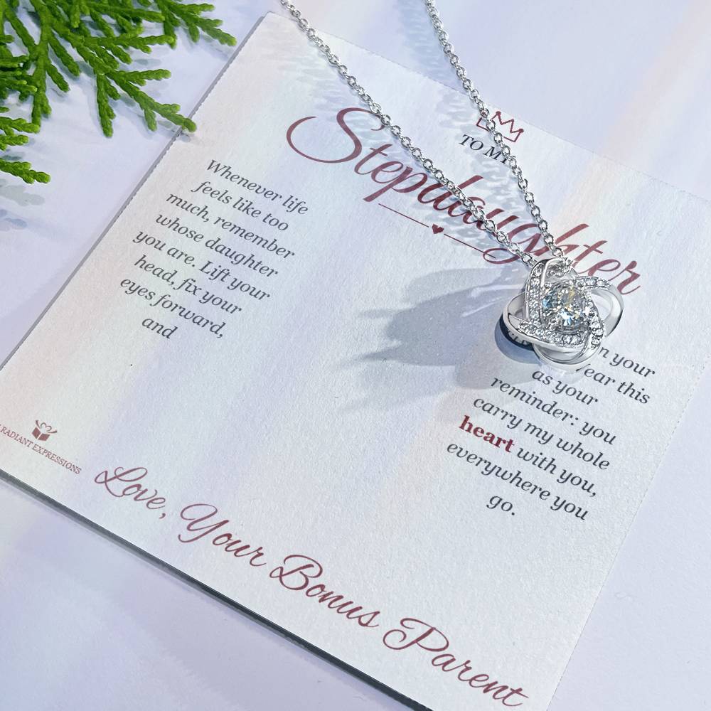 Straighten Your Crown - Love Knot Necklace for Stepdaughter