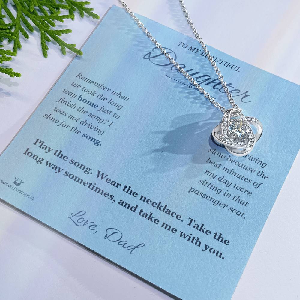 The Long Way Home - Love Knot Necklace for Daughter
