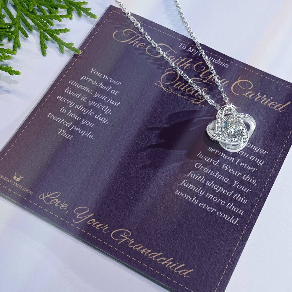 The Faith You Carried Quietly - Love Knot Necklace for Grandmother