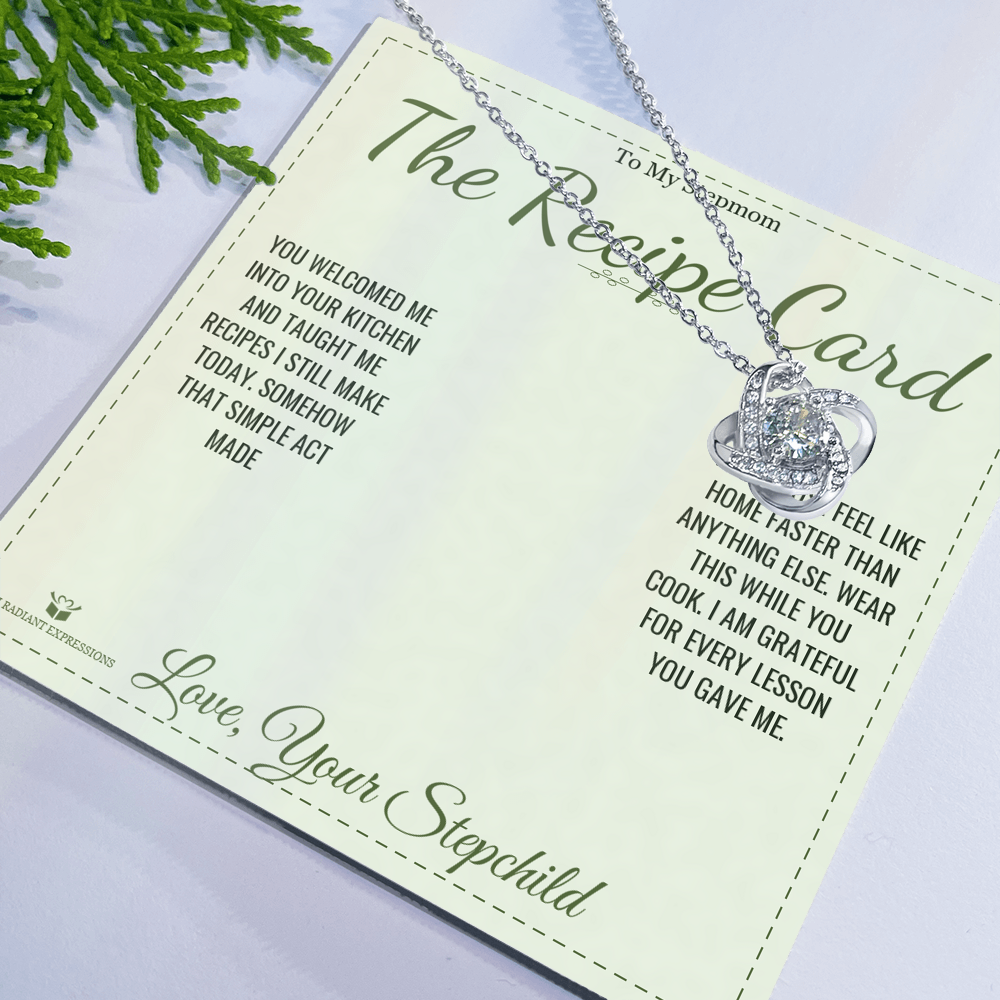 The Recipe Card - Love Knot Necklace for Stepmom