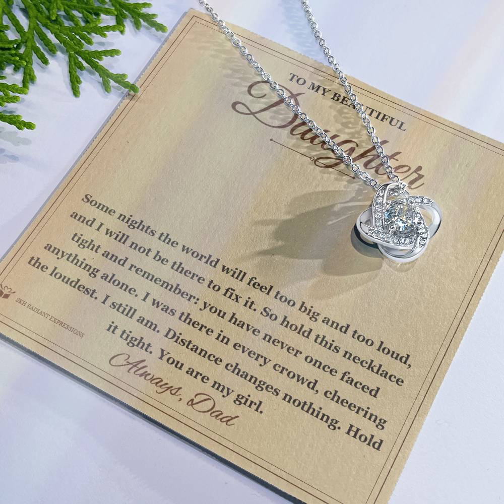 Never Alone - Love Knot Necklace for Daughter