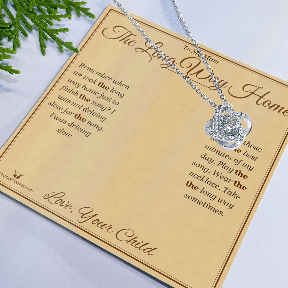 The Long Way Home - Love Knot Necklace for Mom