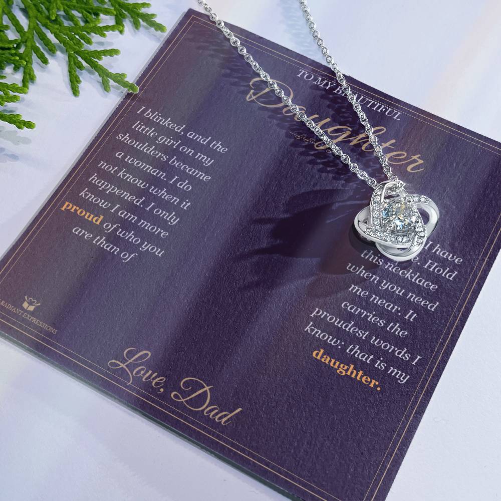 A Woman Now - Love Knot Necklace for Daughter