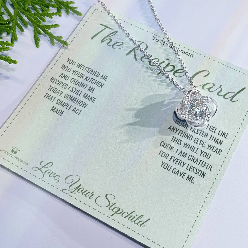 The Recipe Card - Love Knot Necklace for Stepmom