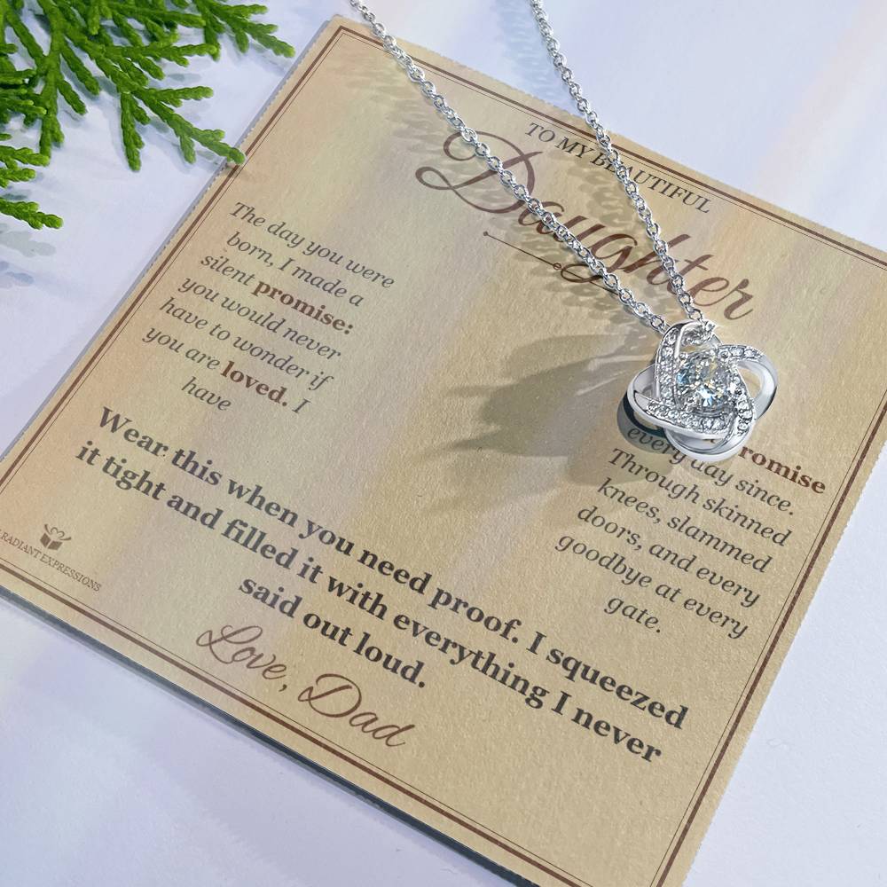 The Silent Promise - Love Knot Necklace for Daughter (TEST)