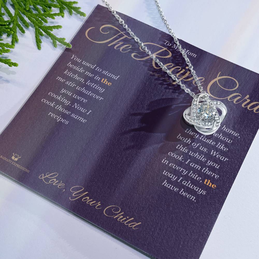 The Recipe Card - Love Knot Necklace for Mom