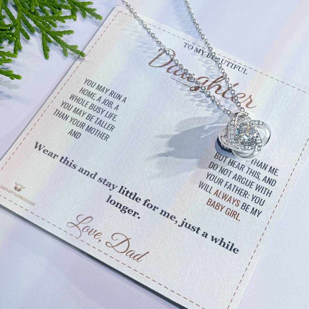 Always My Baby - Love Knot Necklace for Daughter - personalized keepsake gift from SKH Radiant Expressions