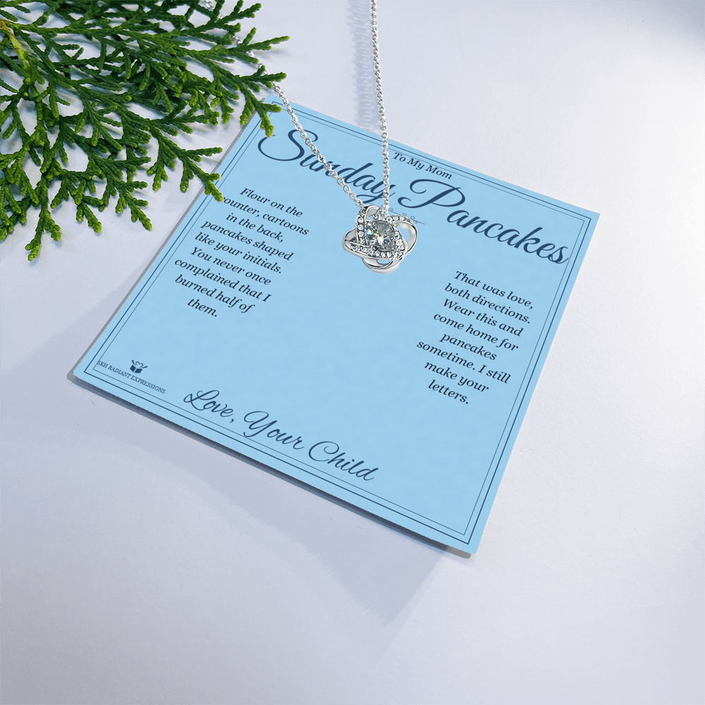 Sunday Pancakes - Love Knot Necklace for Mom