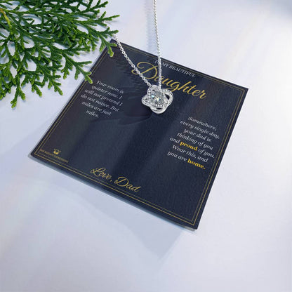 The Miles Between Us - Love Knot Necklace for Daughter