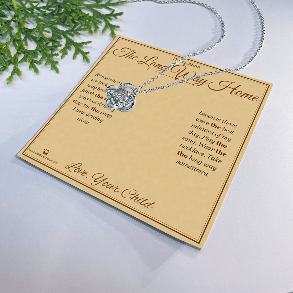 The Long Way Home - Love Knot Necklace for Mom