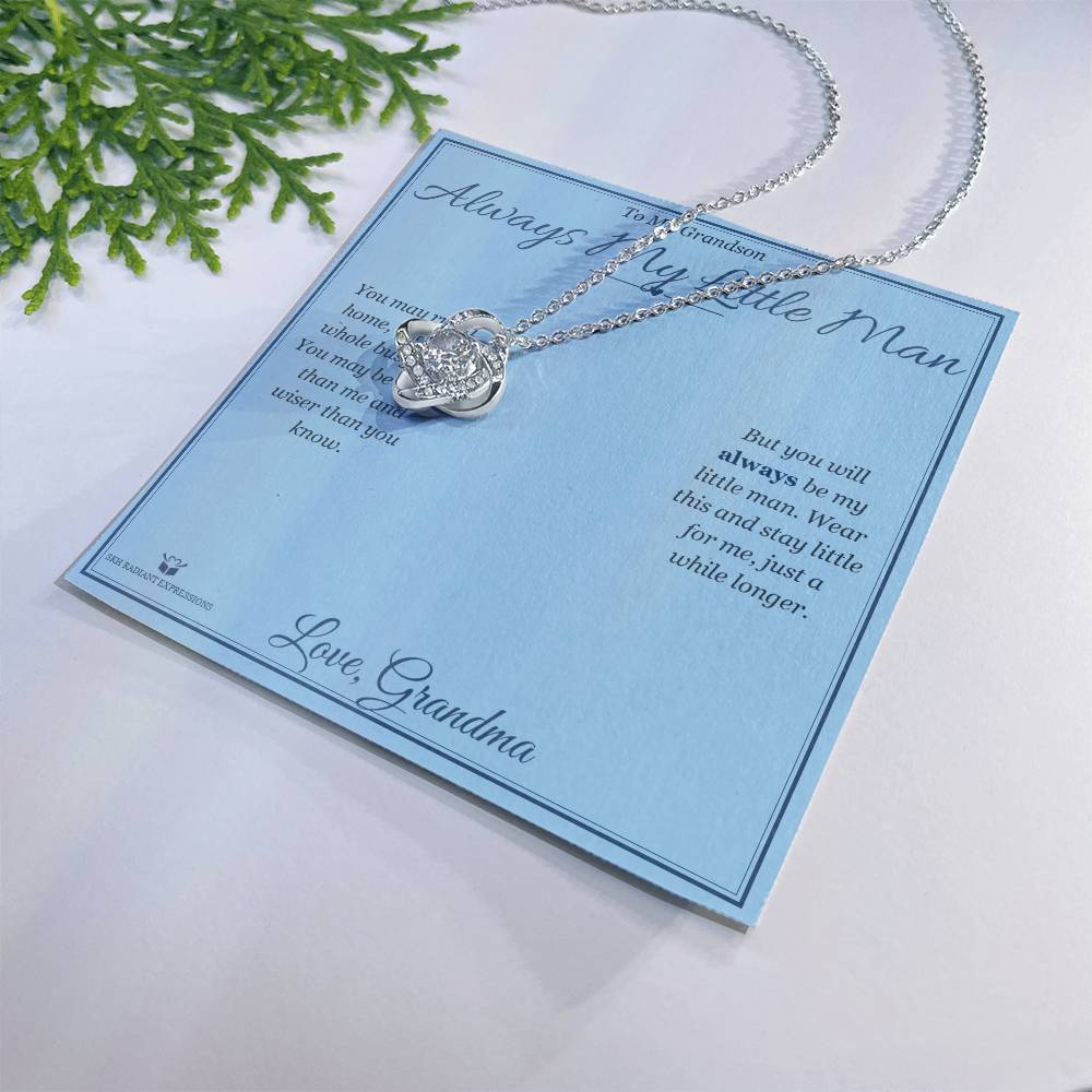 Always My Little Man - Love Knot Necklace for Grandson