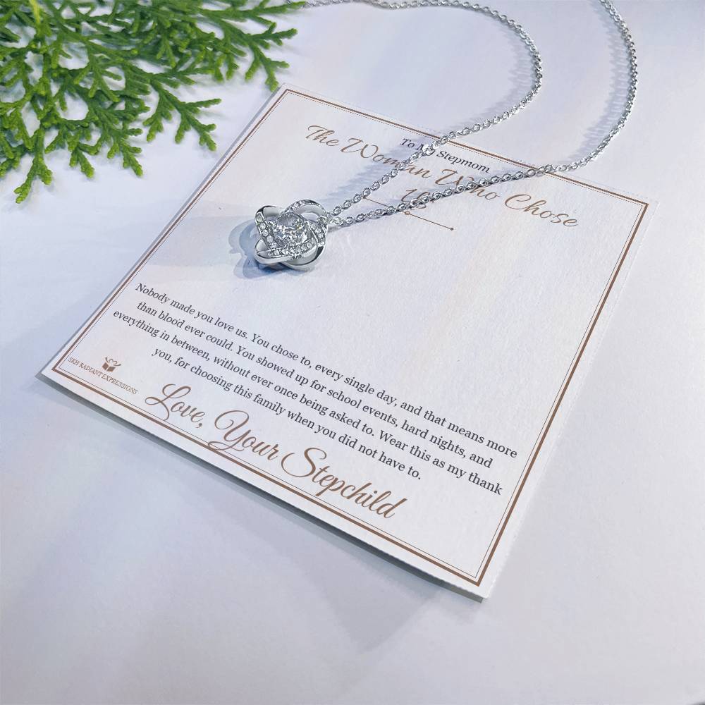 The Woman Who Chose Us - Love Knot Necklace for Stepmom