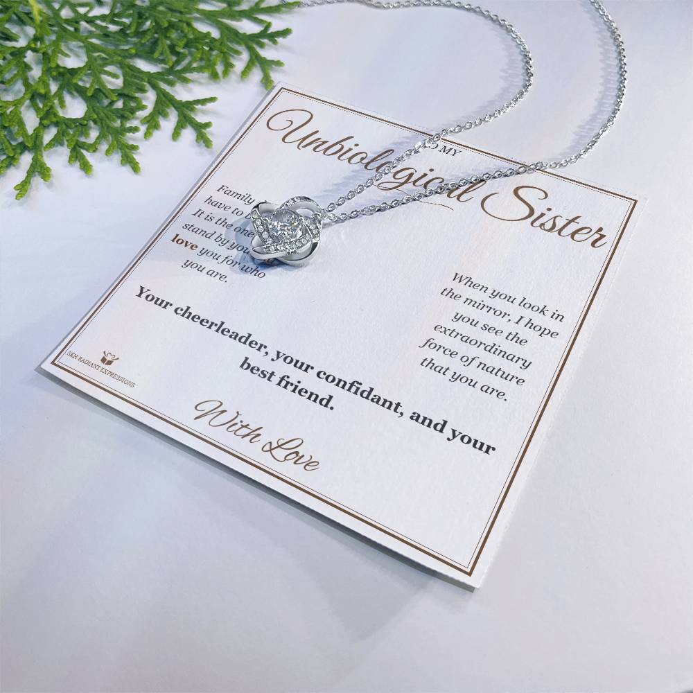 A Bond Beyond Blood - Love Knot Necklace for Sister