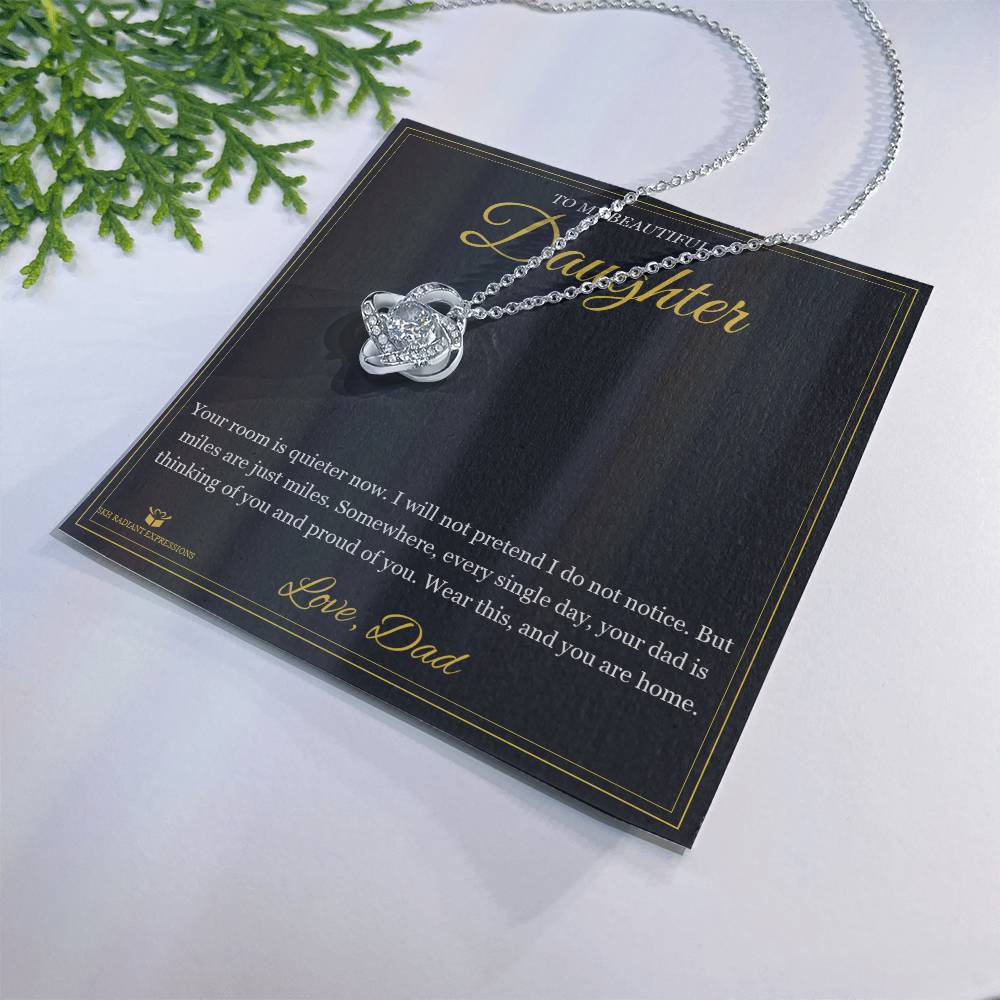 The Miles Between Us - Love Knot Necklace for Daughter