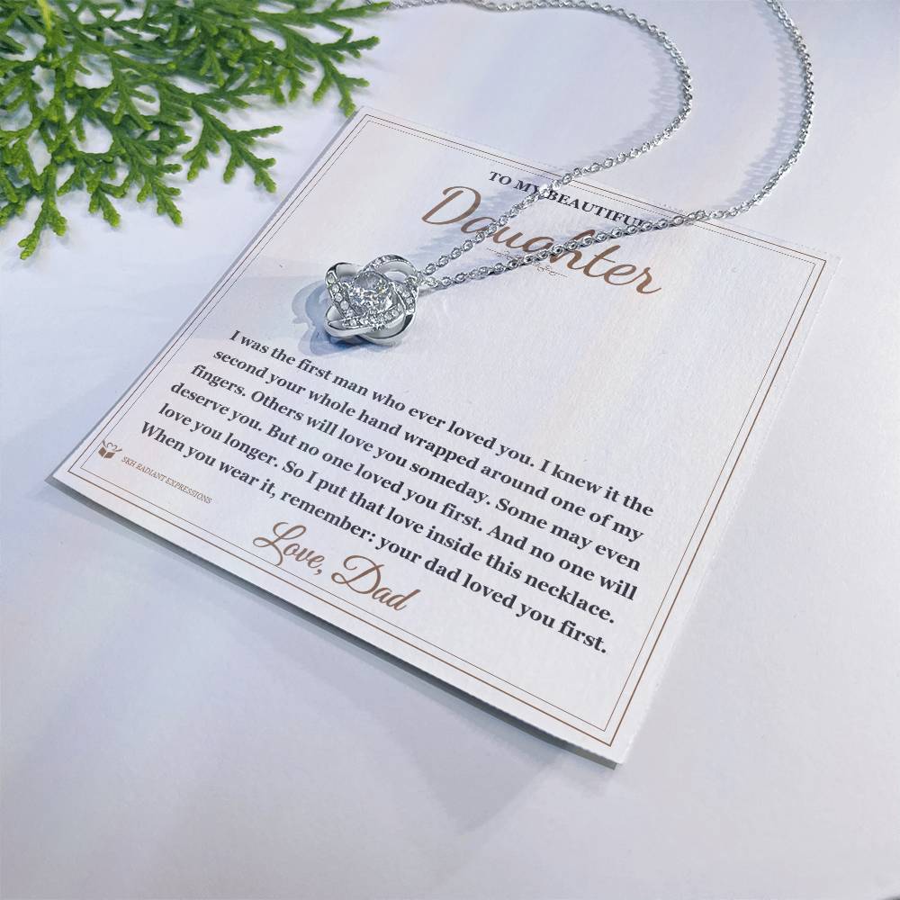 The First Man - Love Knot Necklace for Daughter