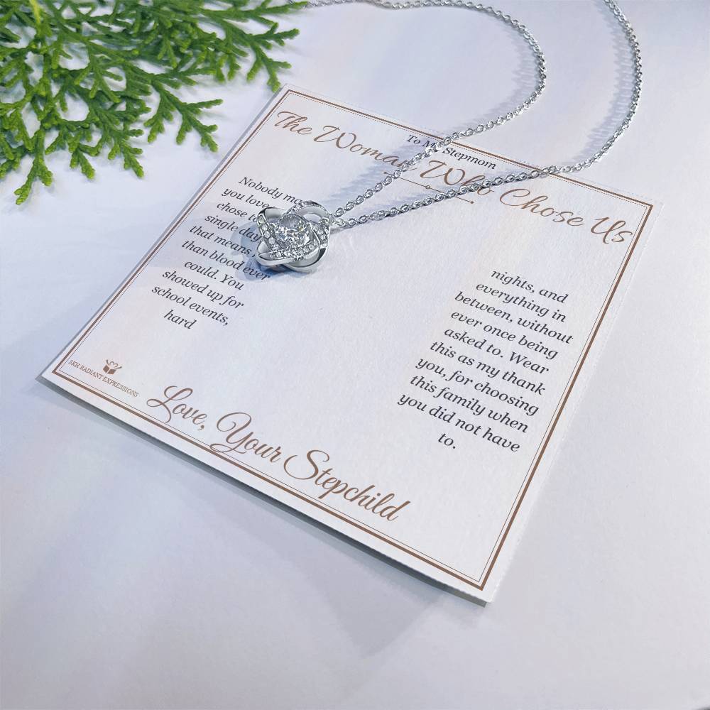 The Woman Who Chose Us - Love Knot Necklace for Stepmom