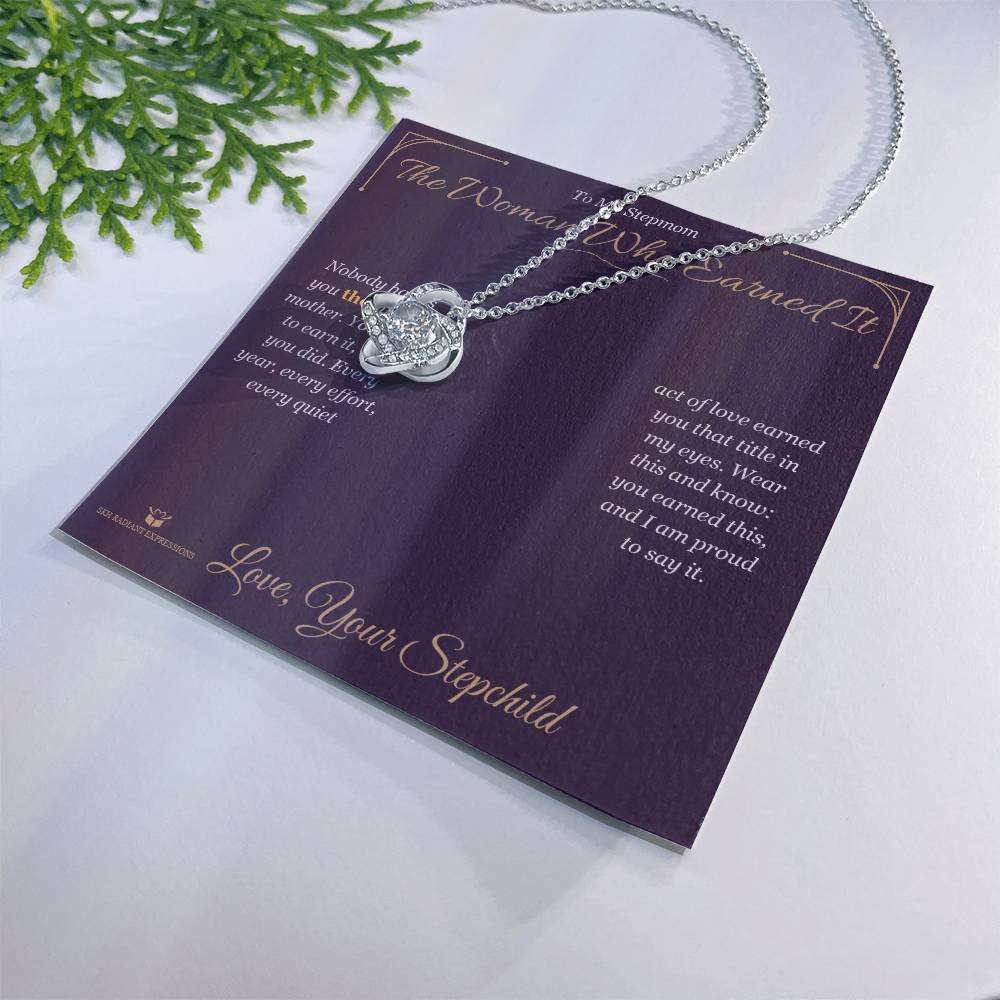 The Woman Who Earned It - Love Knot Necklace for Stepmom