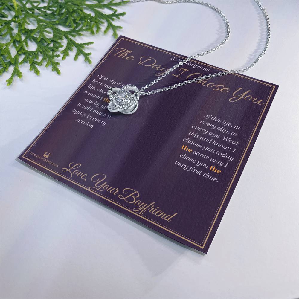 The Day I Chose You - Love Knot Necklace for Girlfriend