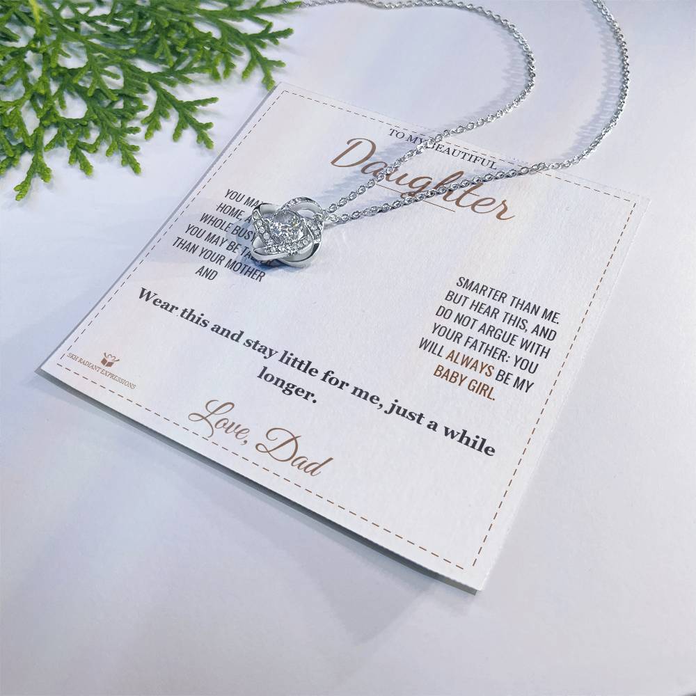 Always My Baby - Love Knot Necklace for Daughter