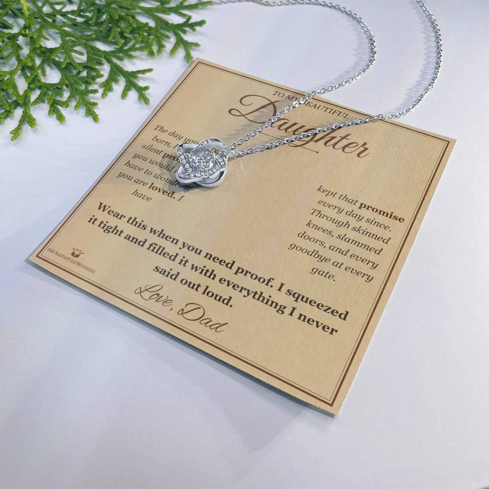 The Silent Promise - Love Knot Necklace for Daughter (TEST)