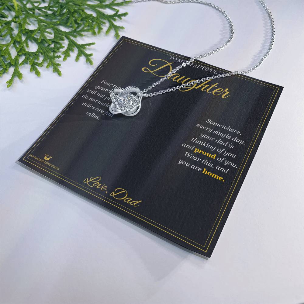 The Miles Between Us - Love Knot Necklace for Daughter