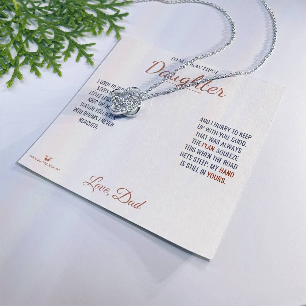 The Hand I Held - Love Knot Necklace for Daughter