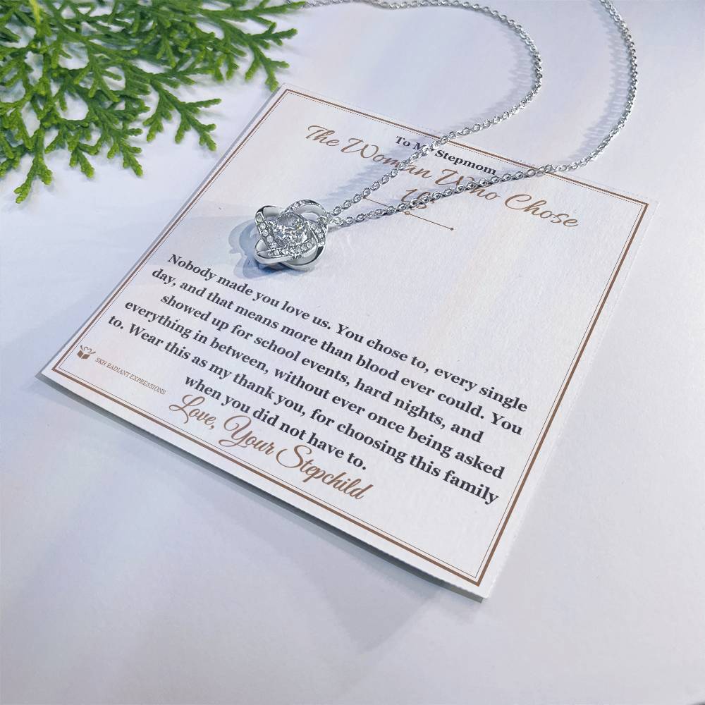 The Woman Who Chose Us - Love Knot Necklace for Stepmom