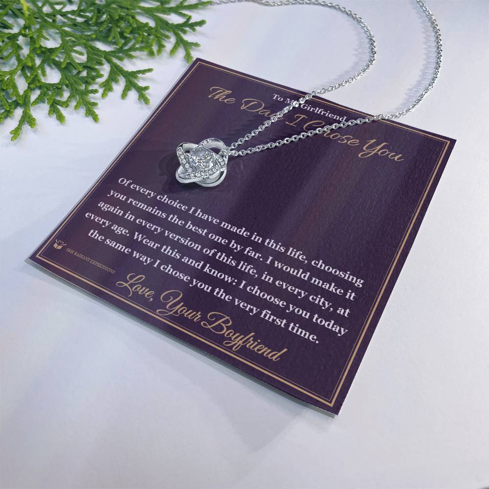 The Day I Chose You - Love Knot Necklace for Girlfriend