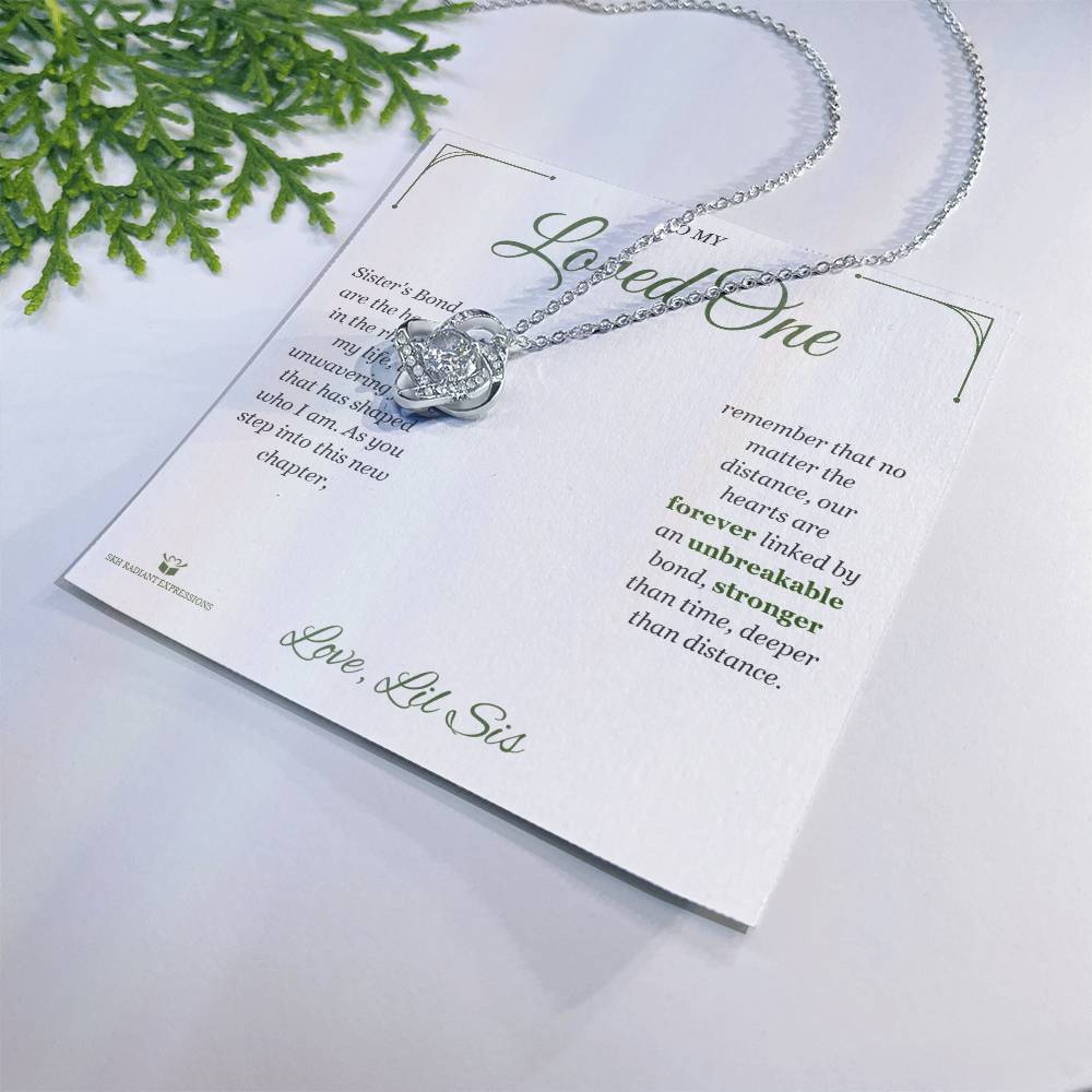 Sister's Bond - Love Knot Necklace for Daughter