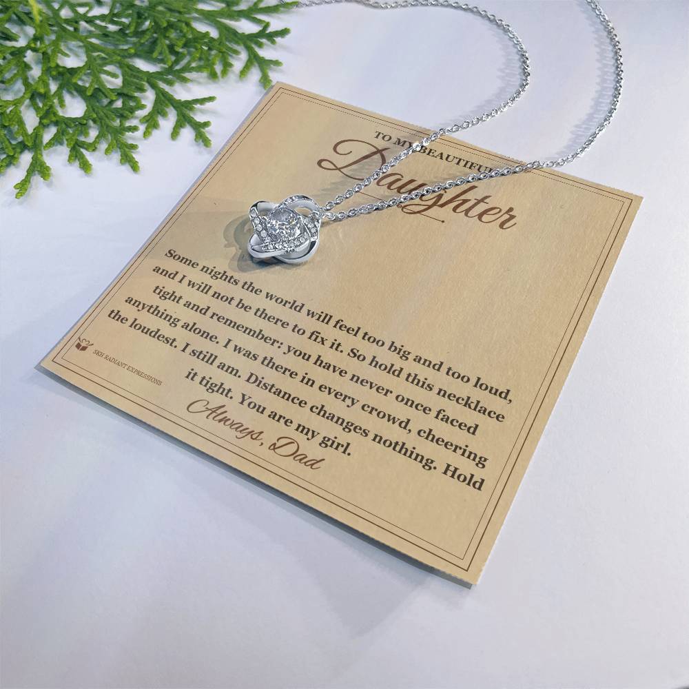 Never Alone - Love Knot Necklace for Daughter