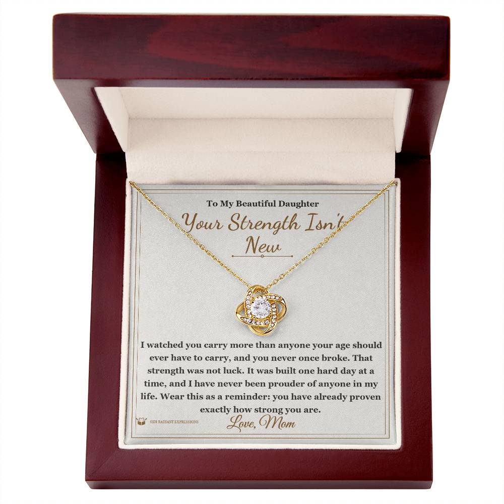 Personalized Love Knot Necklace for daughter