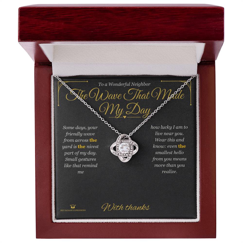 Why a love knot necklace makes a meaningful gift for neighbor