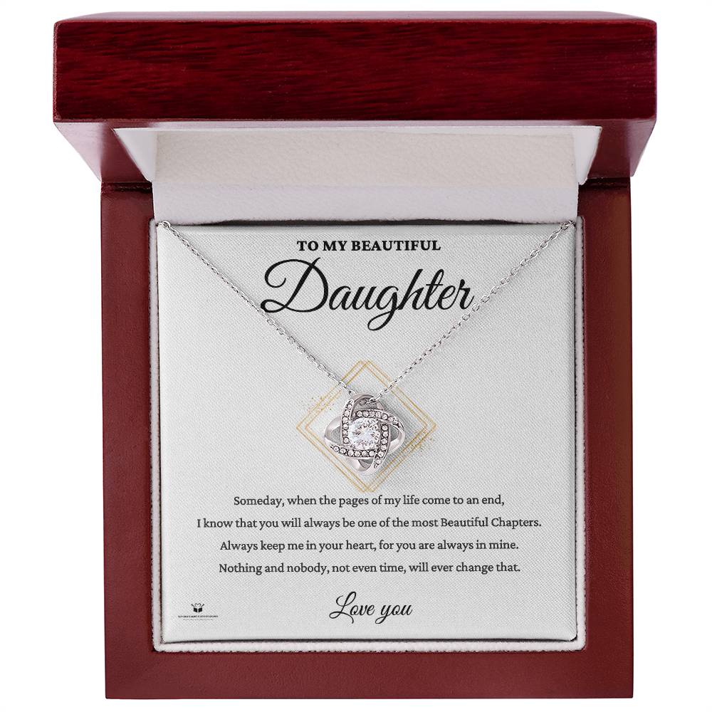 Eternal Love: A Letter to My Daughter - Love Knot Necklace