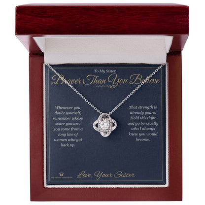 Why a love knot necklace makes a meaningful gift for sister
