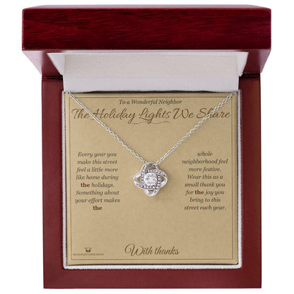 Why a love knot necklace makes a meaningful gift for neighbor