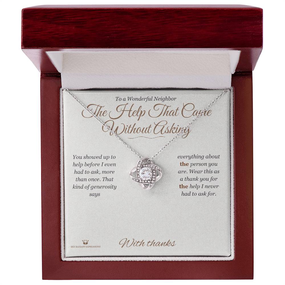 Why a love knot necklace makes a meaningful gift for neighbor