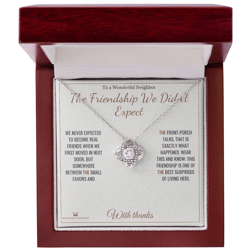 Why a love knot necklace makes a meaningful gift for neighbor